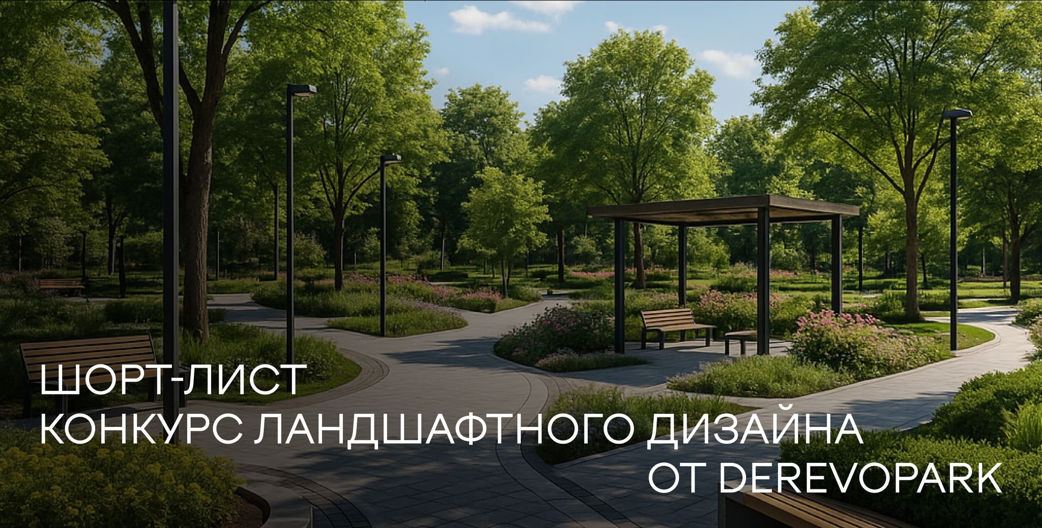 Иллюстрация к статье: Определён шорт-лист конкурса ландшафтного дизайна DEREVO PARK — ландшафтная студия Derevo Park